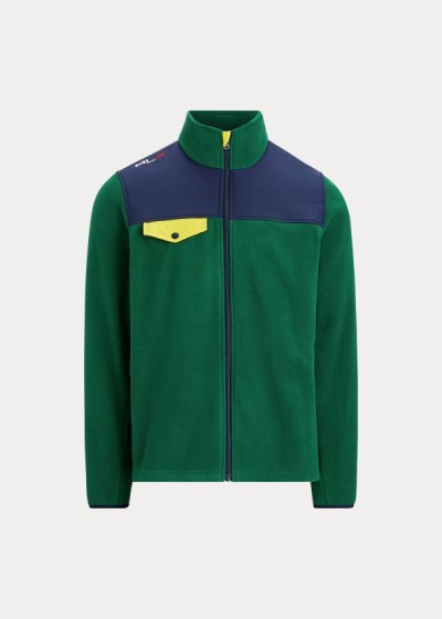 Chaquetas Ralph Lauren Hombre Verdes Multicolor - Fleece Mockneck - BJQYE2137